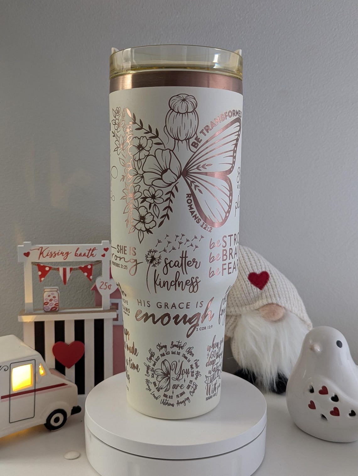 Be Transformed Romans 12:2 Tumbler 30oz/40oz, Jesus love Tumbler, Christian Faith Gift. LAF29